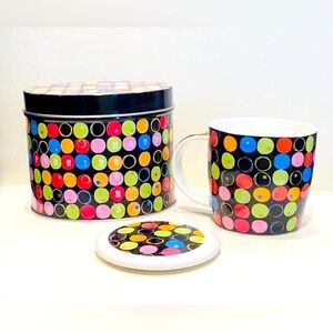 Porcelain Mug with Lid and Storage Box Set